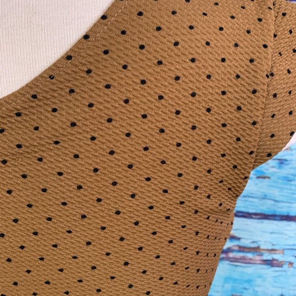 Suzy Shier Cap Sleeve Polka Dot Fit and Flare Dress - Picture 6 of 9